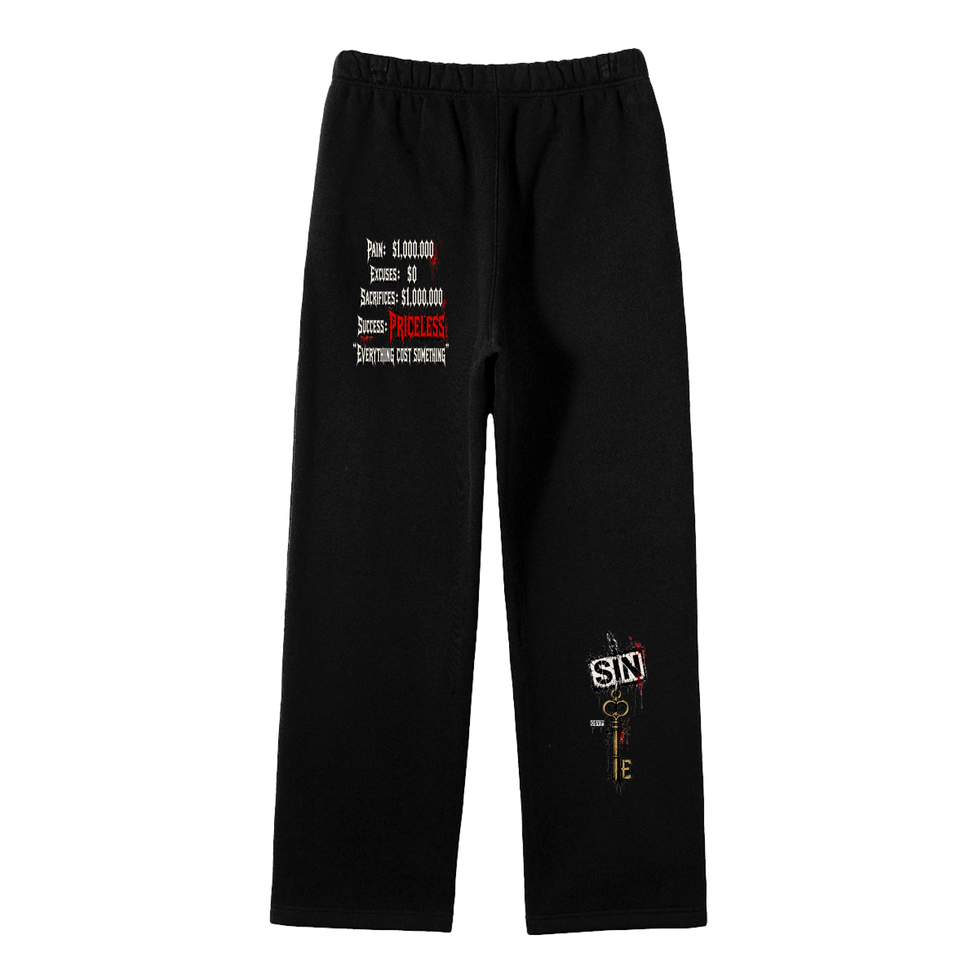 Unisex Solid Color Fleece Straight Leg Pants
