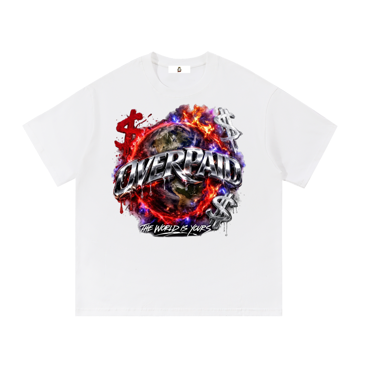 Essential Cotton T-Shirt This World Is Yours Original fire red earth heartbeat Graphic