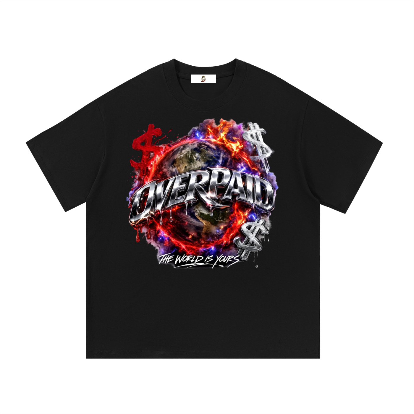 Essential Cotton T-Shirt This World Is Yours Original fire red earth heartbeat Graphic