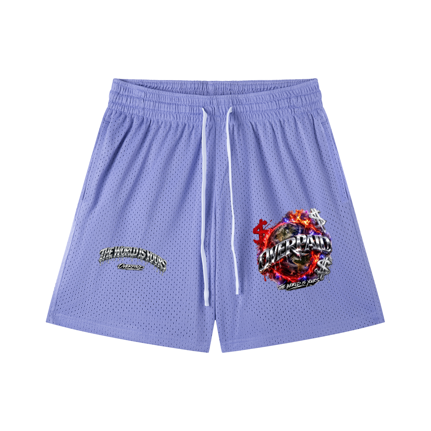 Mesh Drawstring Shorts The World Is Yours Basketball shorts