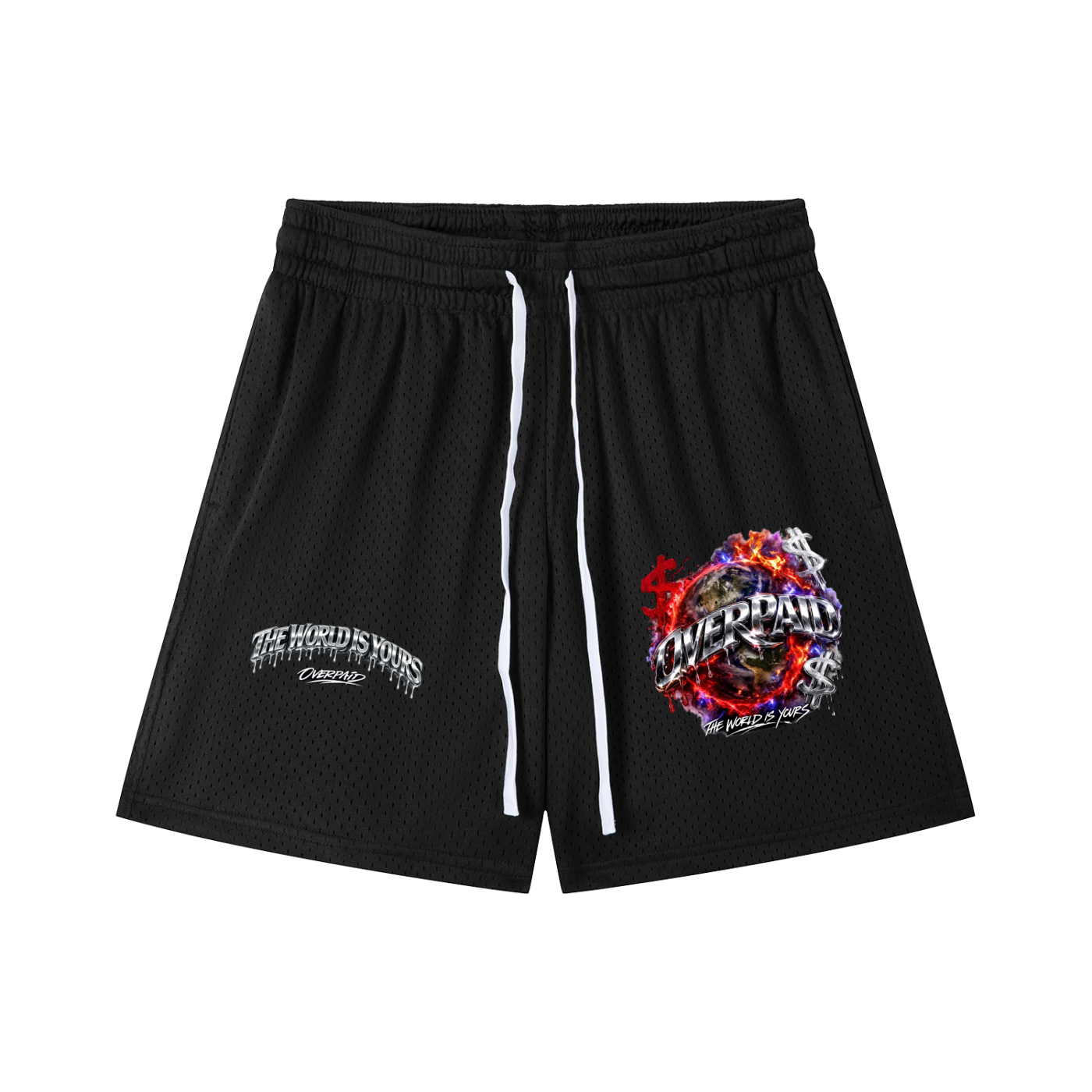 Mesh Drawstring Shorts The World Is Yours Basketball shorts