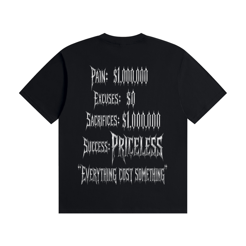 Unisex Seamless Cotton T-Shirt “Everything cost something” (PaidNfull Edition)Platinum